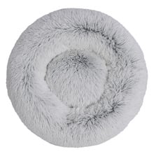 Donut Faux Chinchilla Dog Bed